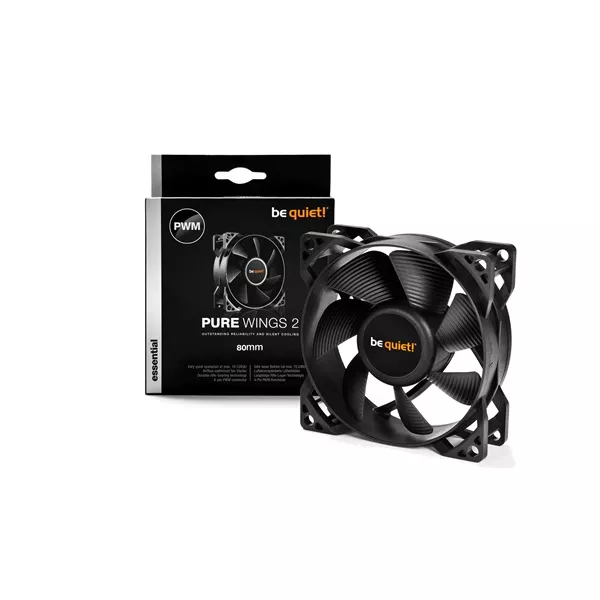 Be Quiet! PURE WINGS 2 80mm PWM fekete ventilátor