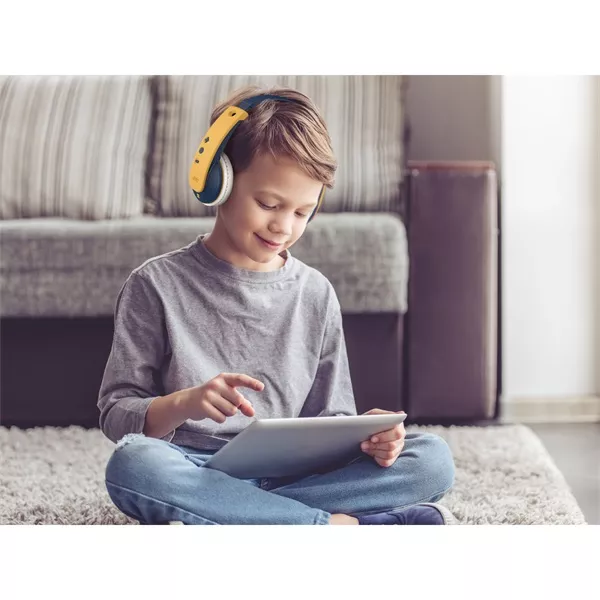JVC HA-KD10W-Y Bluetooth sárga/kék gyerek fejhallgató