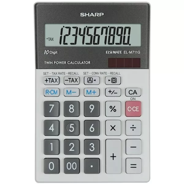 Sharp ELM711PGGY napelemes asztali számológép