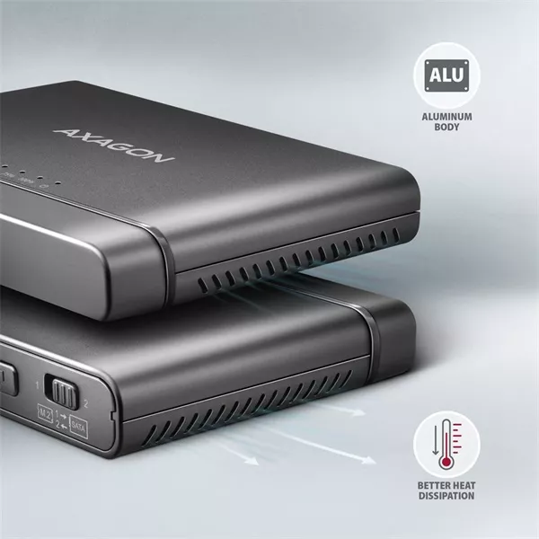 Axagon ADSA-CC USB-C 10Gbps NVMe M.2/SATA 2,5
