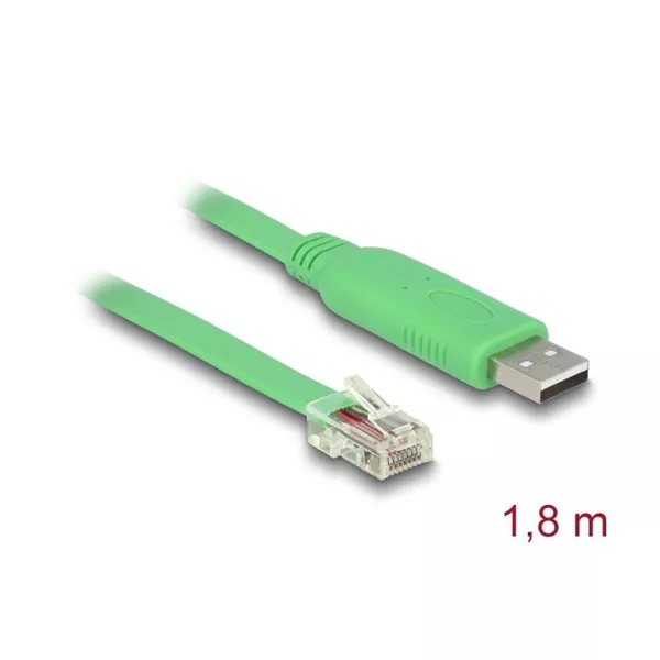 Delock 62960 1,8m USB 2.0 - RJ45 konzol kábel
