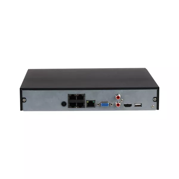 Dahua NVR4104HS-P-EI /4 csatorna/H265+/80 Mbps rögzítés/AI/1x Sata/4x PoE/WizSense hálózati rögzítő(NVR)
