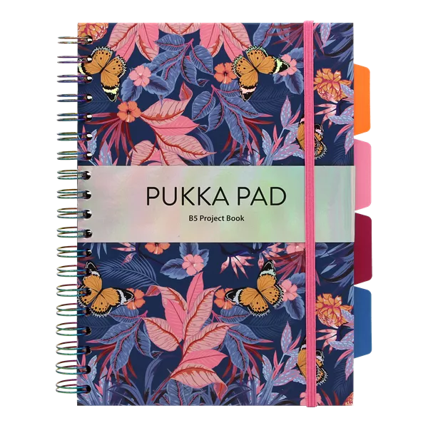 Pukka Pad Project Book Bloom B5 PP 200 oldalas vonalas spirálfüzet