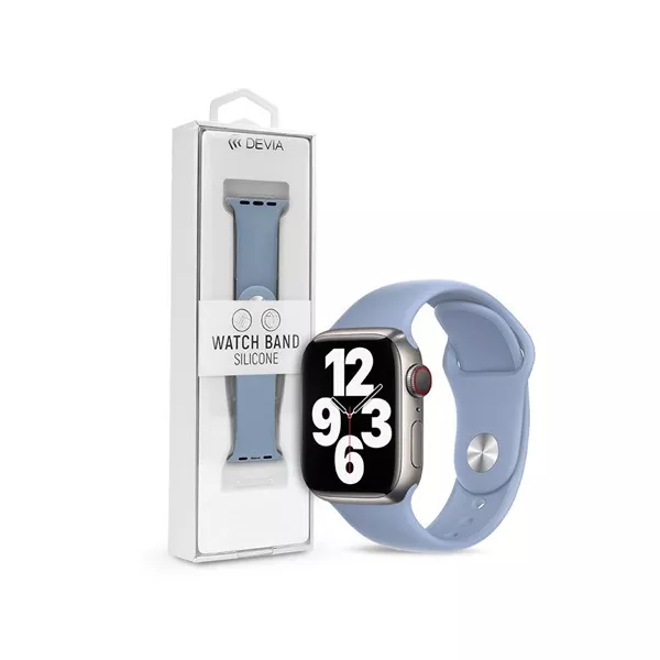 Devia ST364532 Apple Watch 42/44/45/49mm kék szilikon sport szíj