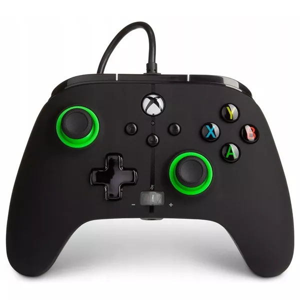 PowerA EnWired Xbox Series X|S / Xbox One vezetékes fekete-zöld kontroller style=