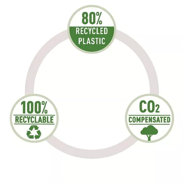 Leitz Recycle A4 PP sárga 3-pólyás mappa