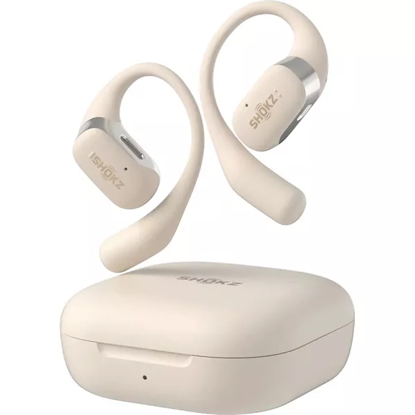 Shokz OpenFit csontvezetéses Bluetooth bézs True Wireless Open-ear sport fülhallgató style=