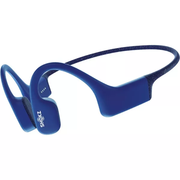 Shokz OpenSwim csontvezetéses vezeték nélküli kék MP3 lejátszós Open-Ear fejhallgató style=