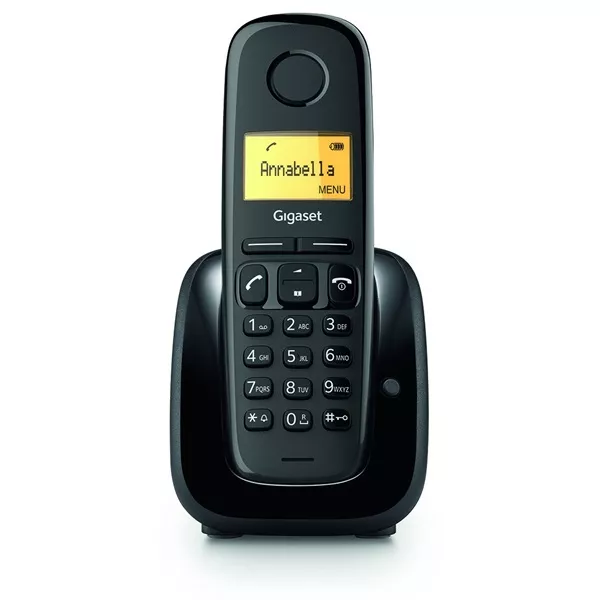 Gigaset A180 DECT hívóazonosítós fekete telefon