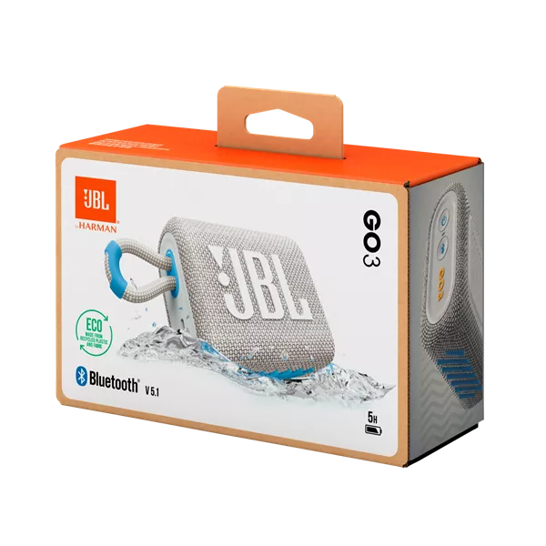 JBL GO3 ECO Bluetooth fehér hangszóró