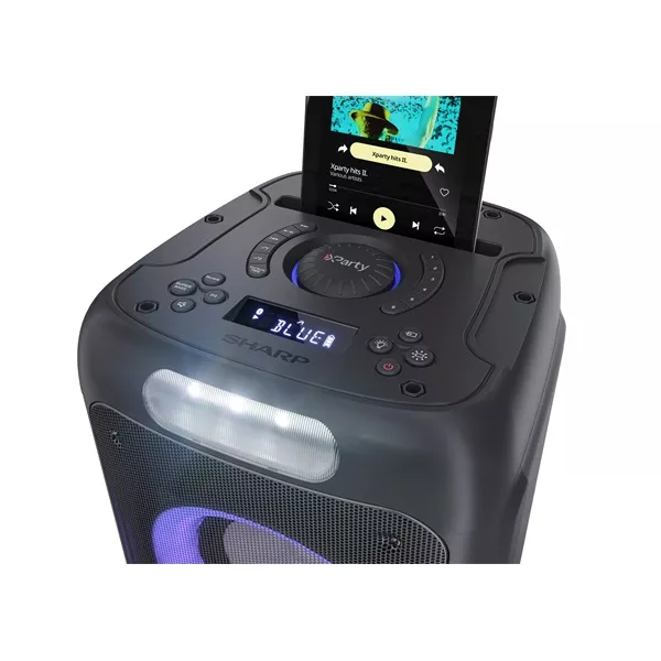 Sharp PS-949 fekete Bluetooth akkumulátoros party hangszóró