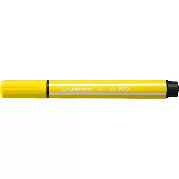 Stabilo Pen 68 MAX vágott hegyű citromsárga prémium rostirón