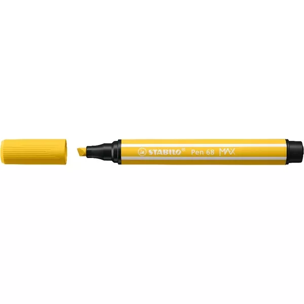 Stabilo Pen 68 MAX vágott hegyű sárga prémium rostirón