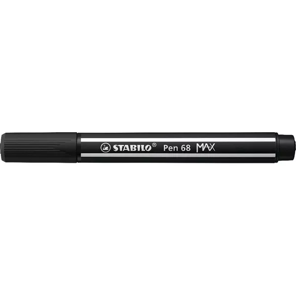 Stabilo Pen 68 MAX vágott hegyű fekete prémium rostirón