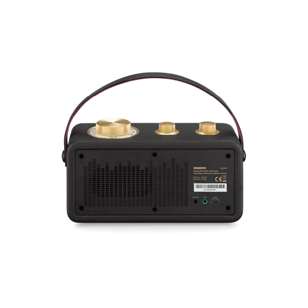 Sangean RA-101 B/G hordozható retro fekete Bluetooth/FM rádió