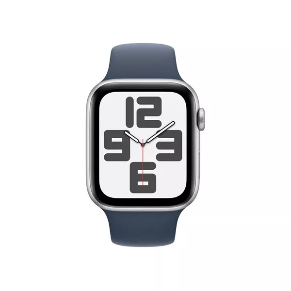 Apple Watch SE3 GPS (44mm) ezüst alumínium tok , kék sport szíj (M/L) okosóra