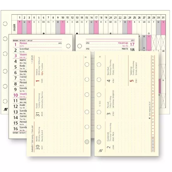 Kalendart Saturnus S312 2024-es napi beosztású betétlap csomag