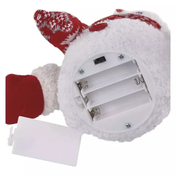 Emos DCFW04 25 cm 3x AA beltéri meleg fehér időzítős LED karácsonyi világító hóember