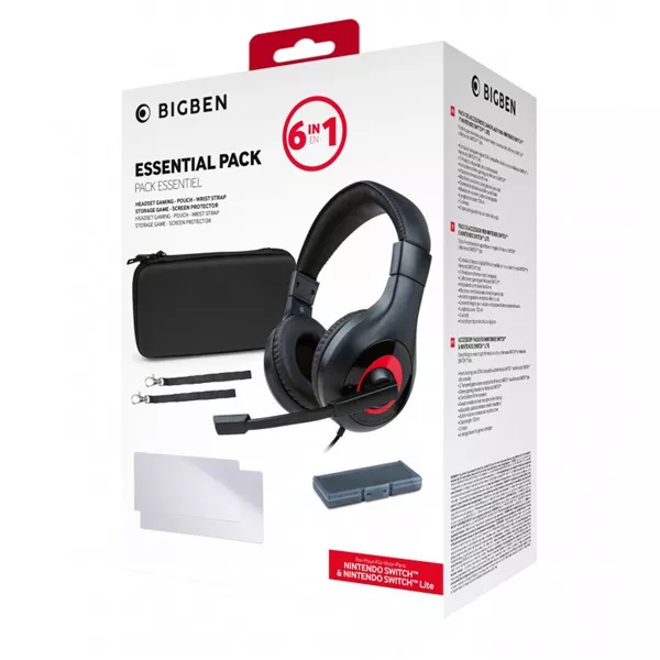 BigBen Essential Pack Nintendo Switch fekete headset csomag