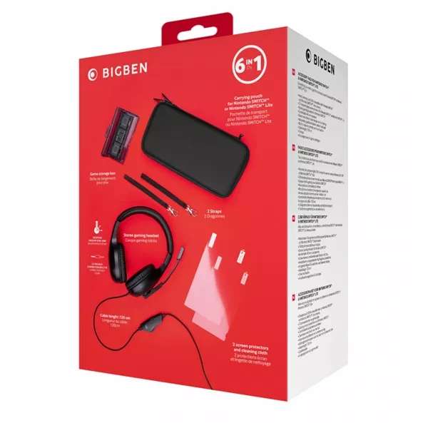 BigBen Essential Pack Nintendo Switch fekete headset csomag