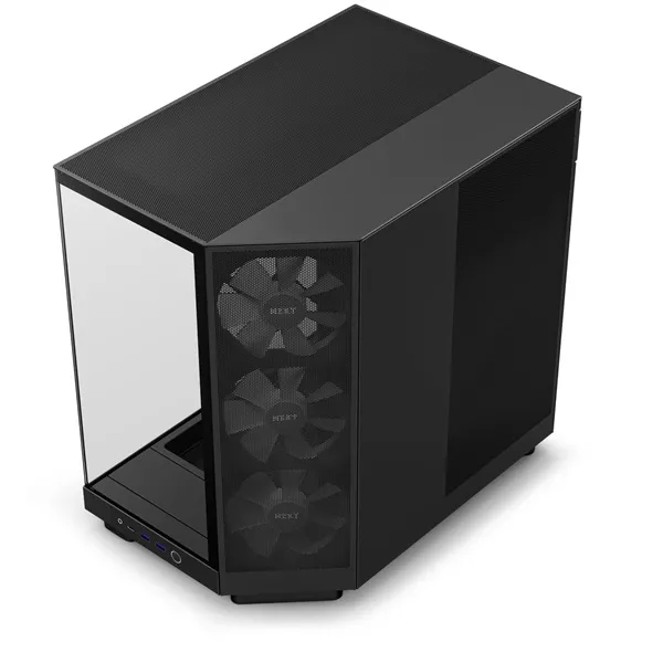 NZXT H6 Flow RGB (2023) fekete (táp nélküli) ablakos ATX ház