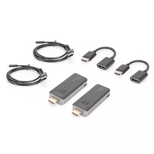 DIGITUS DS-55318 vezeték nélküli HDMI extender szett 50m (adó és vevőegység)