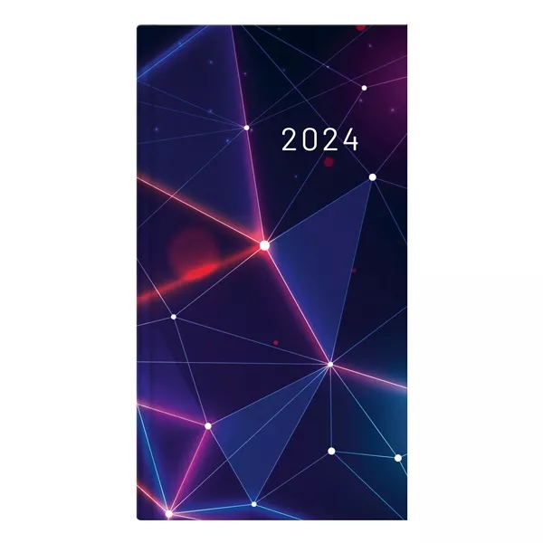 PerioD Abstract 2024-es álló Blue papír zsebnaptár