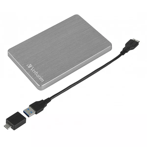 Verbatim 53662 Store `n` Go ALU Slim 2,5” 1TB USB 3.2 Gen 1 szürke HDD