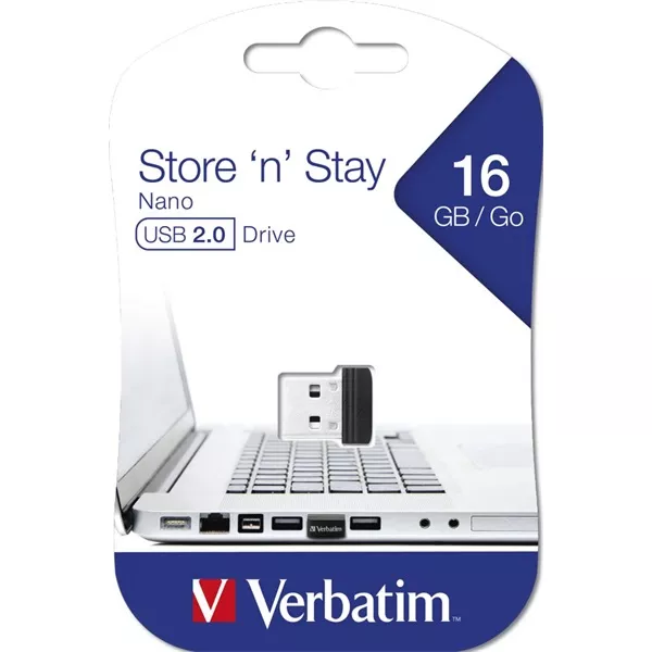 Verbatim 97464 Store `n` Stay 16GB USB 2.0 nano Flash Drive