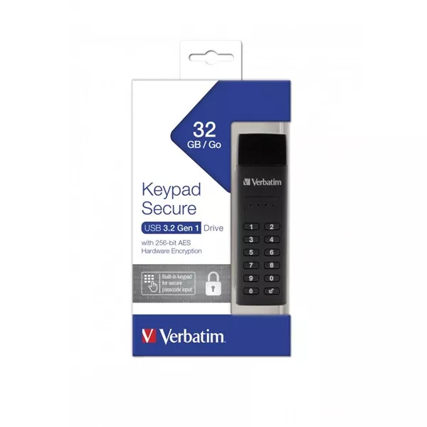 Verbatim 49427 Keypad Secure Store`n`Go 32GB USB-A 3.0 Flash Drive