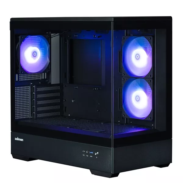 Zalman P30 fekete (táp nélküli) ablakos mATX ház