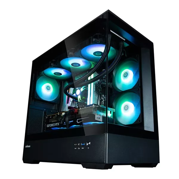 Zalman P30 fekete (táp nélküli) ablakos mATX ház