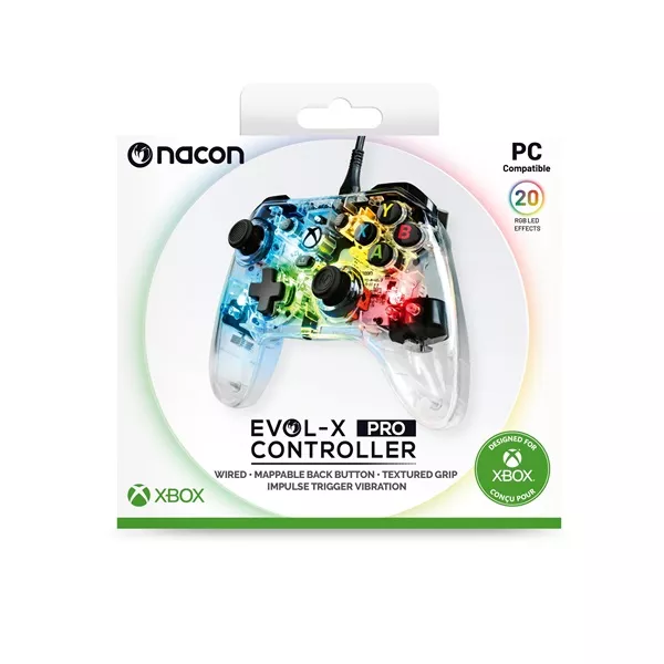 Nacon XBXK Evol-X Xbox RGB vezetékes kontroller