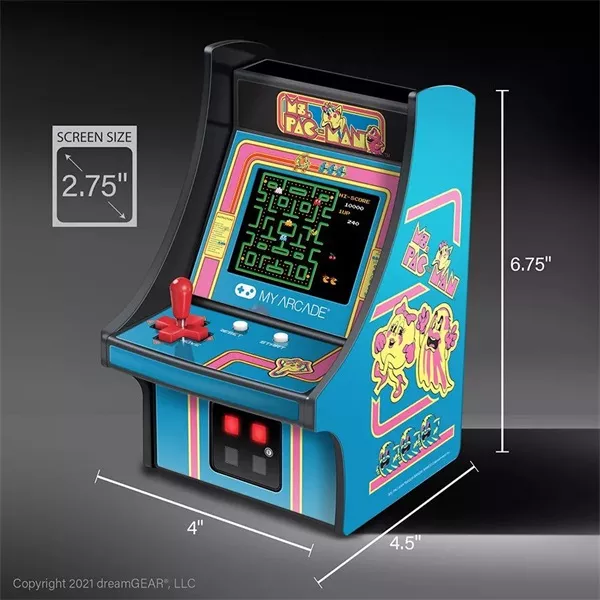 My Arcade DGUNL-3230 Ms. Pac-Man Micro Player Retro Arcade 6.75
