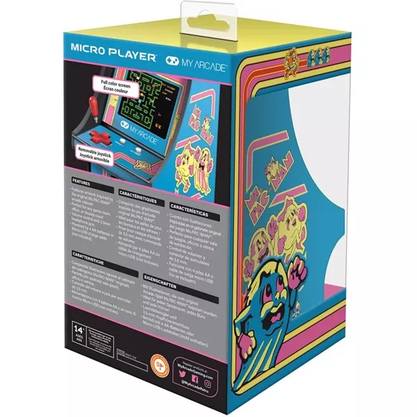 My Arcade DGUNL-3230 Ms. Pac-Man Micro Player Retro Arcade 6.75
