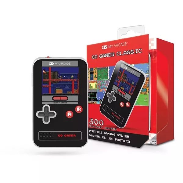 My Arcade DGUN-3909 Go Gamer Classic 300in1 fekete-piros hordozható kézikonzol style=