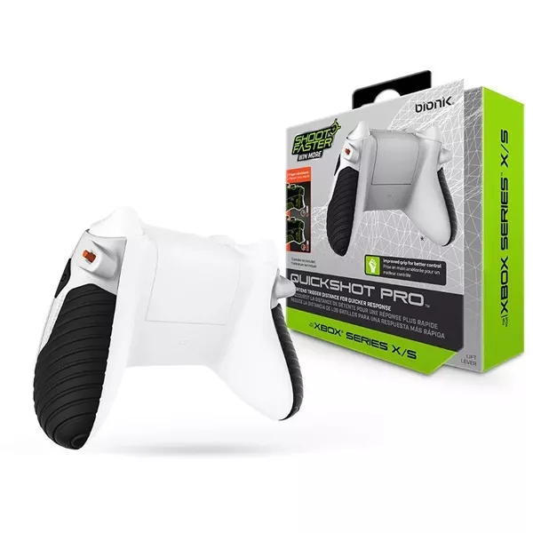 Bionik BNK-9074 Quickshot Pro Xbox Series fekete-fehér kontroller ravasz kiegészítőcsomag style=