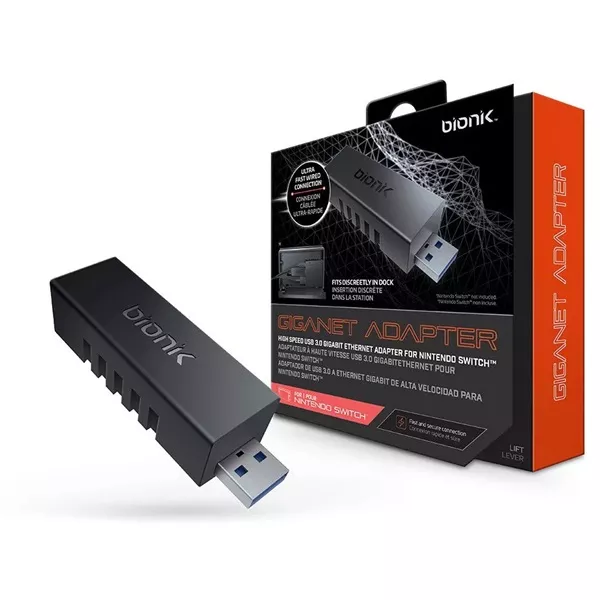 Bionik BNK-9018 Nintendo Switch USB 3.0 Gigagnet adapter style=
