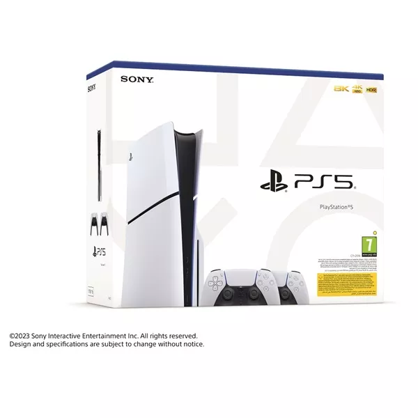 PlayStation®5 1TB játékkonzol (slim) + 2db DualSense™ vezeték nélküli kontroller