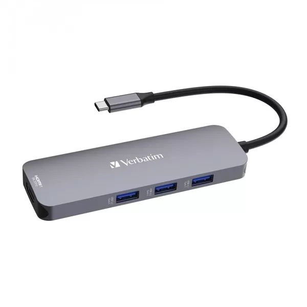 Verbatim 32151 USB-C Pro Multiport CMH-08 8in1 ezüst HUB