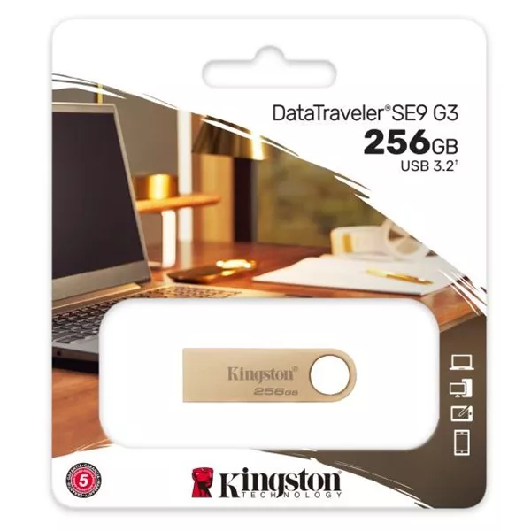 Kingston 256GB 3.2 Gen 1 DT SE9 G3 220MB/s fém Flash Drive