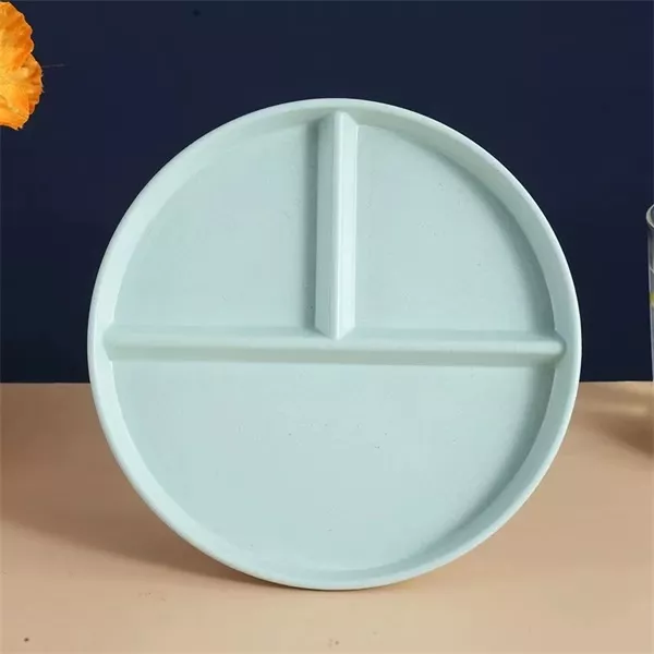 TOO KT-123 4db-os vegyes színekben búzaszalma műanyag delosztott tányér szett, 22.5×2.5cm
