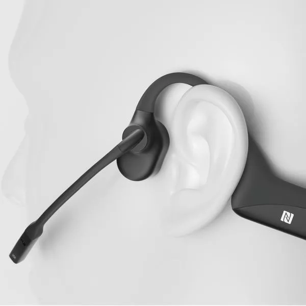 Shokz OpenComm2 csontvezetéses Bluetooth fekete Open-Ear headset + USB-A adapter