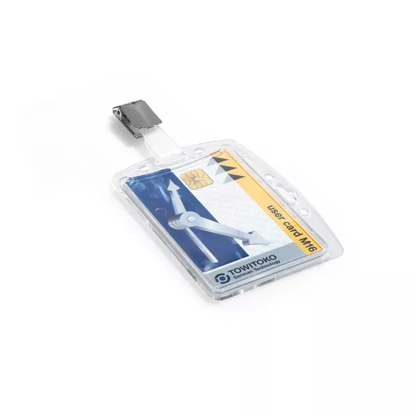 Durable ENCLOSED csipesszel 1 kártyához biztonságikártya tartó