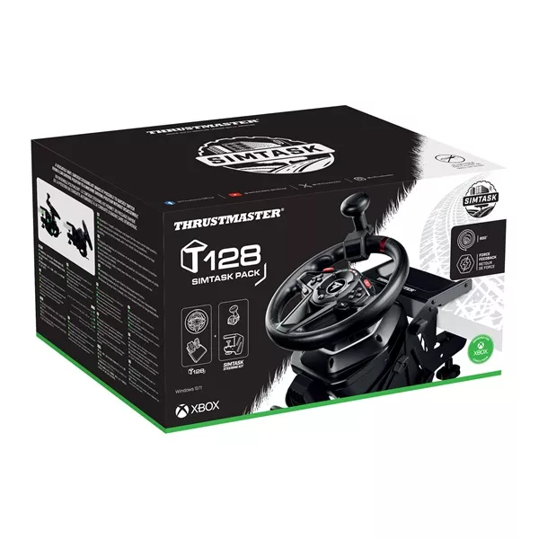 Thrustmaster T128 Simtask Pack Xbox One/Series X/S/PC versenykormány + Steering Kit rögzítőrendszer + pedál csomag
