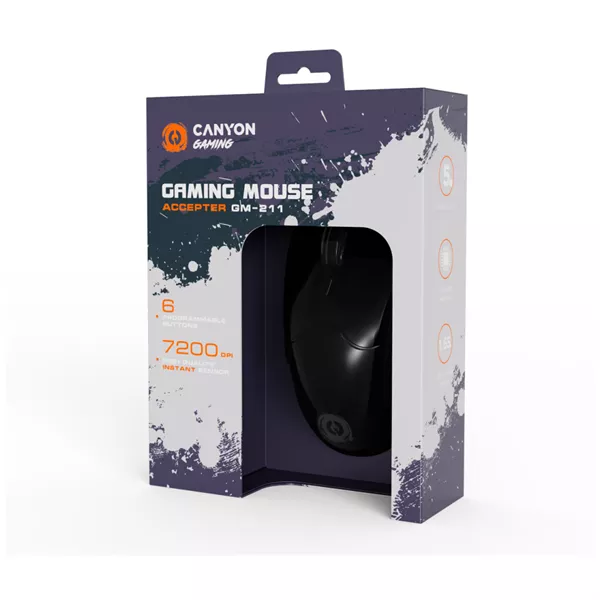 Canyon Accepter GM-211 optikai USB gaming egér fekete