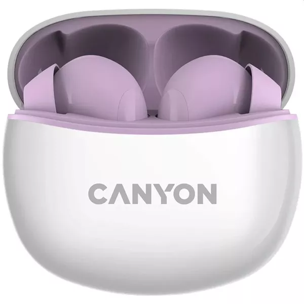 Canyon TWS-5 True Wireless Bluetooth lila-fehér fülhallgató style=