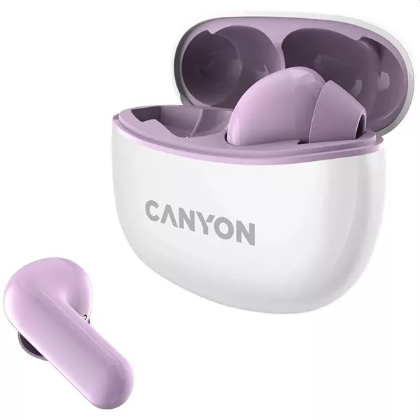 Canyon TWS-5 True Wireless Bluetooth lila-fehér fülhallgató