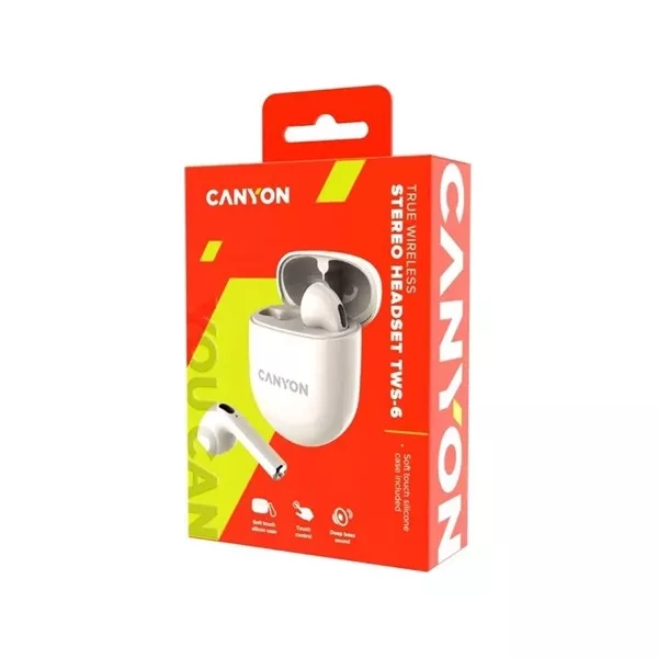 Canyon TWS-6 True Wireless Bluetooth barna fülhallgató