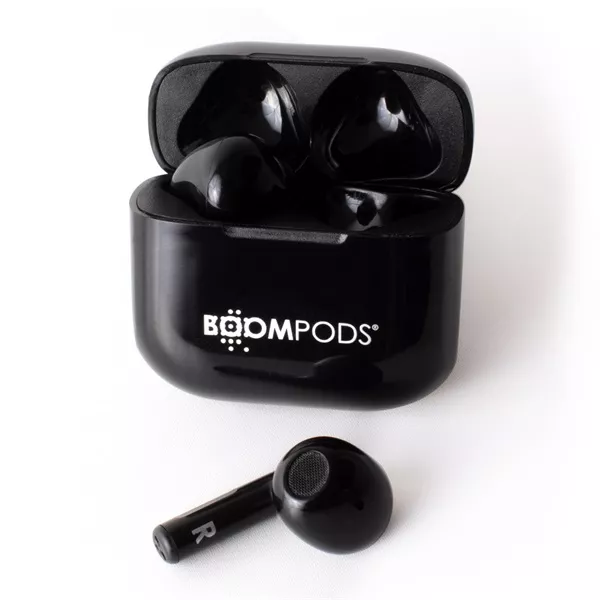 Boompods Compact Buds True Wireless Bluetooth fekete fülhallgató style=